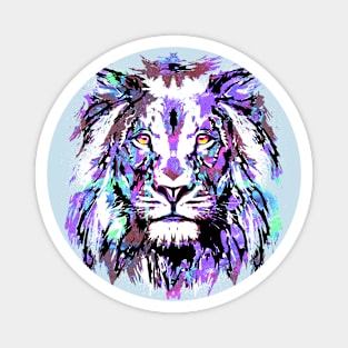 Colorful Lion Head - Realistic Lion Eyes Magnet